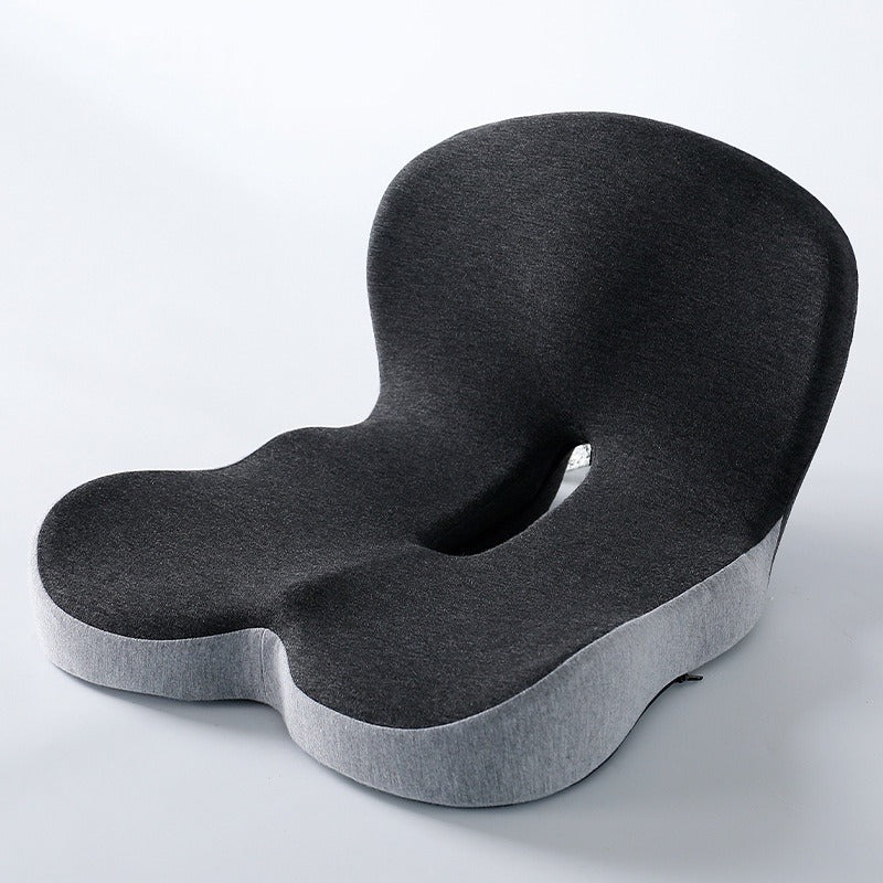 Memory foam backrest cushion from My Store with ergonomic design and adjustable straps for lumbar support.