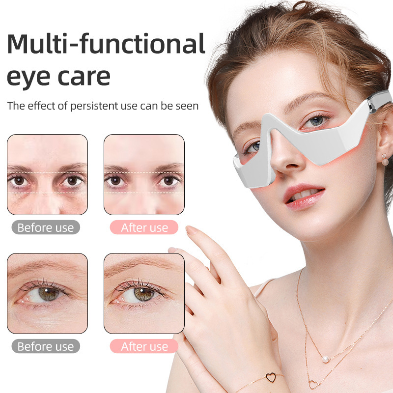 Wireless eye massager by My Store with adjustable straps and soft padding, designed for relaxing eye massage therapy.