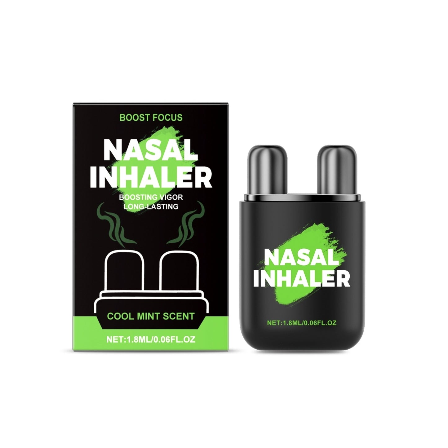 Active Thrive Fit nasal inhaler 1.8ml for personal care, showing the compact, portable inhaler device on a clean background.