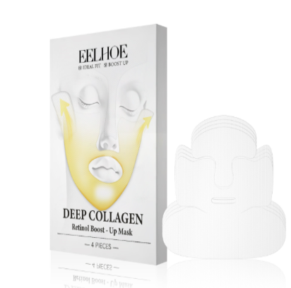 Collagen lifting face mask by My Store, showing a skincare mask with a smooth, hydrating texture in a clear container.