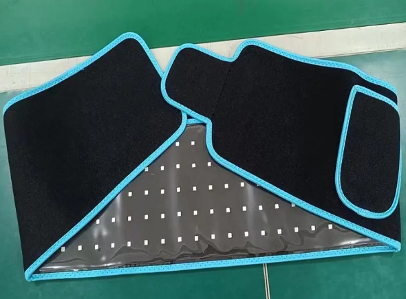 Active Thrive LED infrared belt therapy device showing a flexible belt with LED lights for pain relief and muscle relaxation.