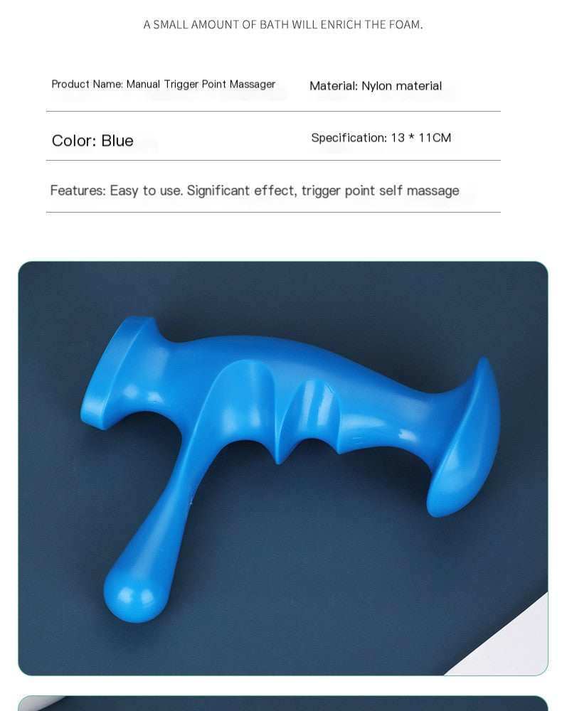 Active Thrive Manual Trigger Point Massager showing textured handle and ergonomic design for muscle relief.