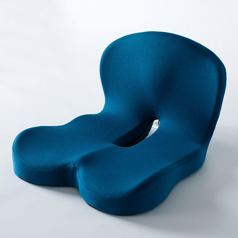 Memory foam backrest from My Store, contoured support cushion with adjustable straps for ergonomic office or gaming chairs.