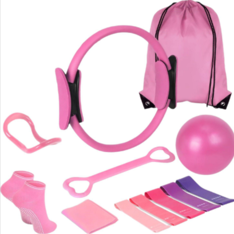 Active Thrive 13-piece yoga and Pilates set with mats, blocks, and straps for fitness and flexibility exercises.