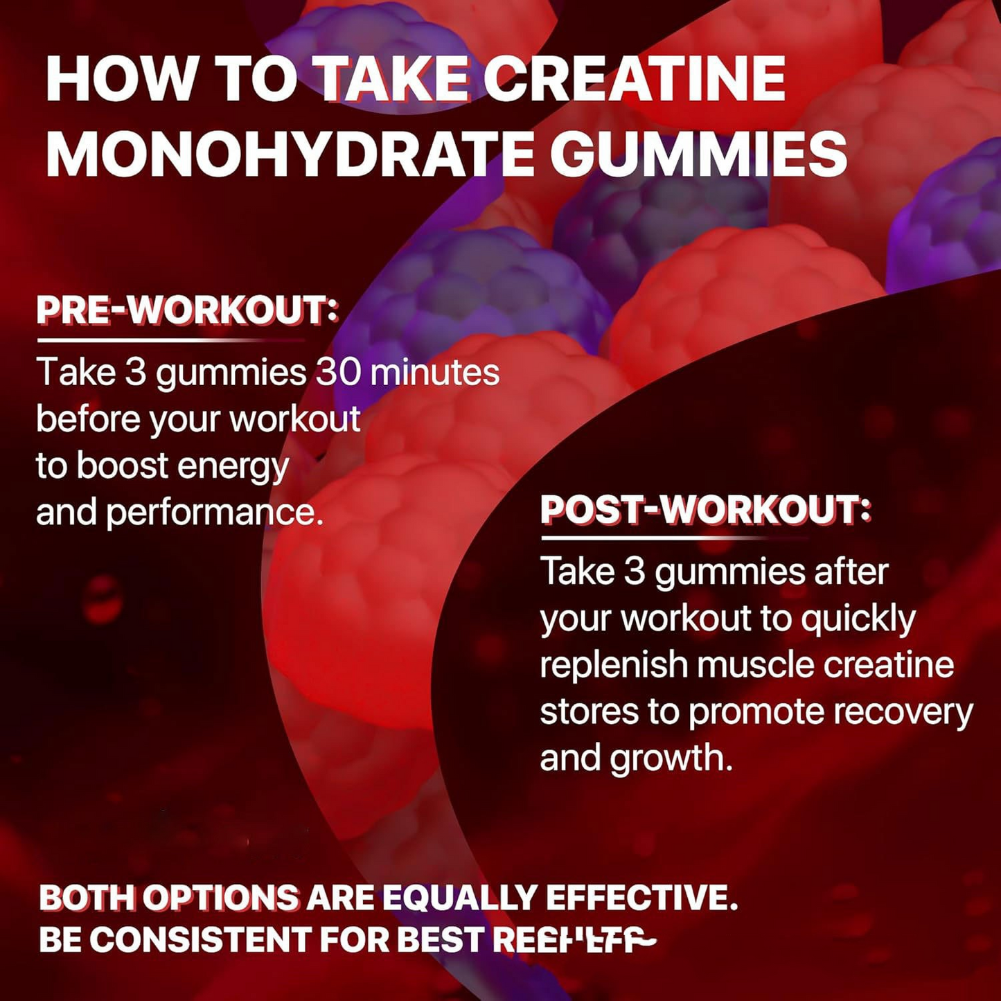 Active Thrive Muscle Boost Gummies showing colorful fruit-flavored gummy vitamins in a clear container.