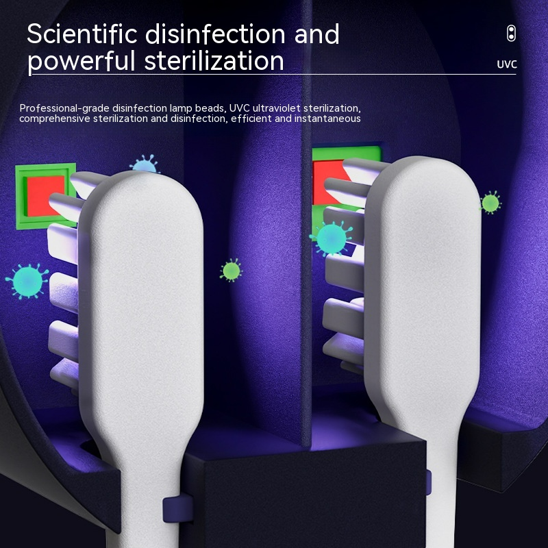 UV toothbrush sanitizer from My Store showing the compact device with UV light for sanitizing toothbrushes.
