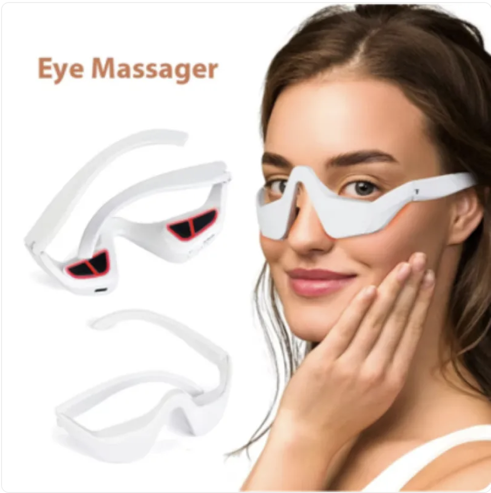 Red Light Eye Massager from My Store with ergonomic design, soothing eye area therapy, and adjustable settings for comfort.