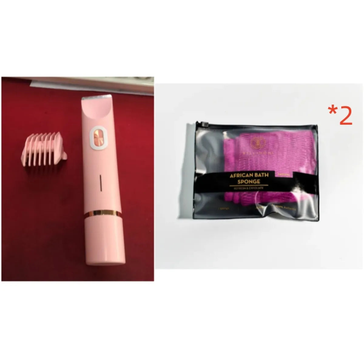 Women’s dual head hair remover and shaver from My Store, featuring a compact design with two detachable shaving heads.