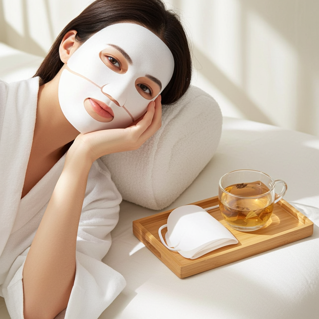 Bio-Collagen Deep Mask by My Store, close-up of the skincare mask with collagen ingredients and smooth, hydrating texture.