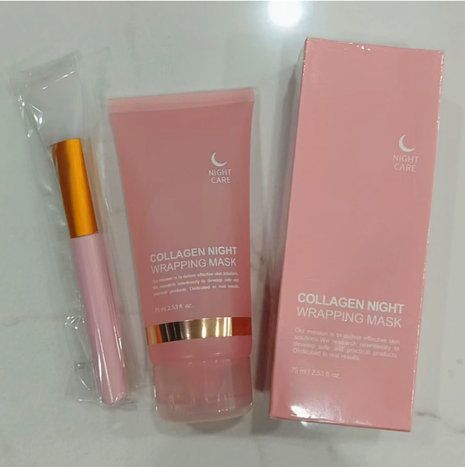 Hydrating collagen peel-off mask by My Store with a clear jar showing the mask and application spatula on a white background.