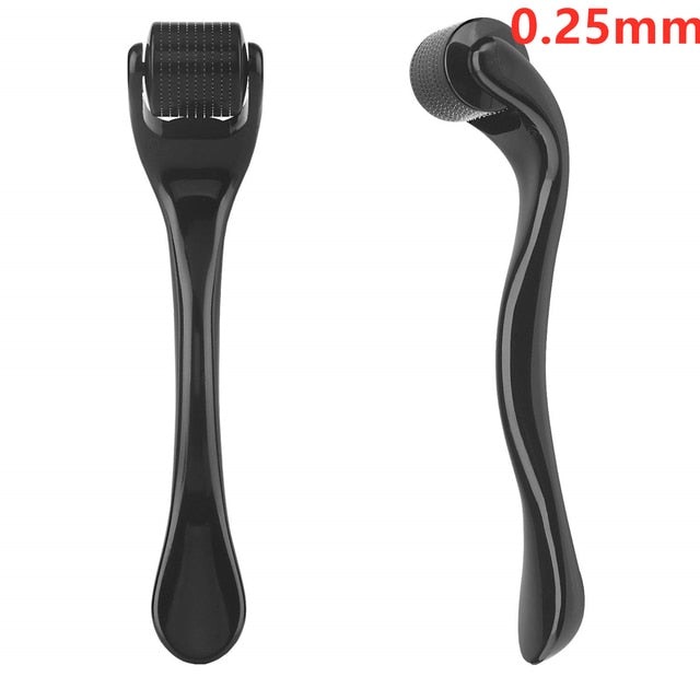 My Store Derma Face Roller with stainless steel roller and ergonomic handle for facial massage and skin rejuvenation.