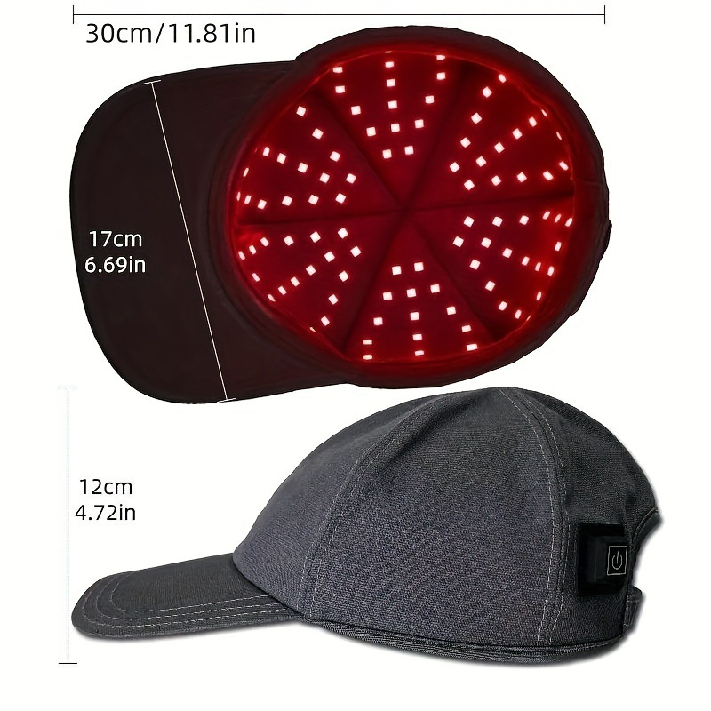 Red Light Therapy Cap by My Store, showing a close-up of the adjustable red LED light cap for scalp treatment.
