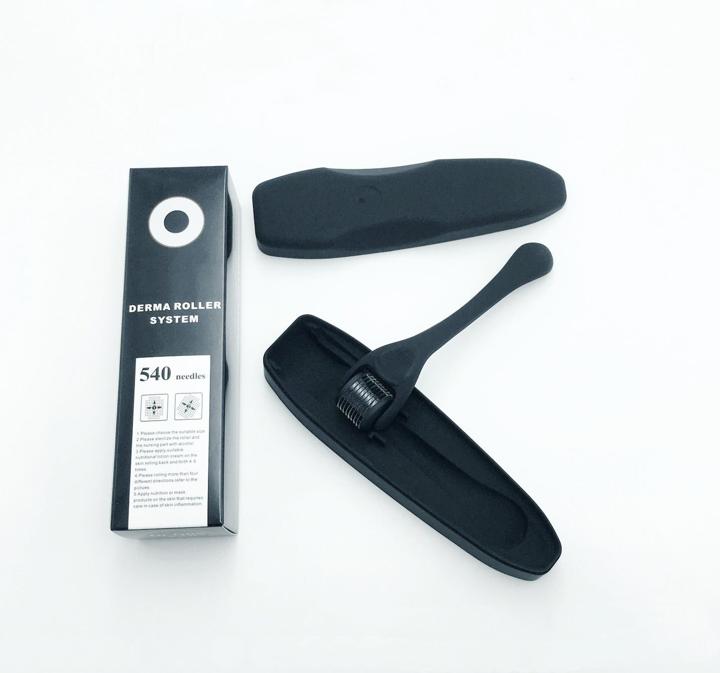 My Store Derma Face Roller with stainless steel rollers for facial massage and skin rejuvenation.