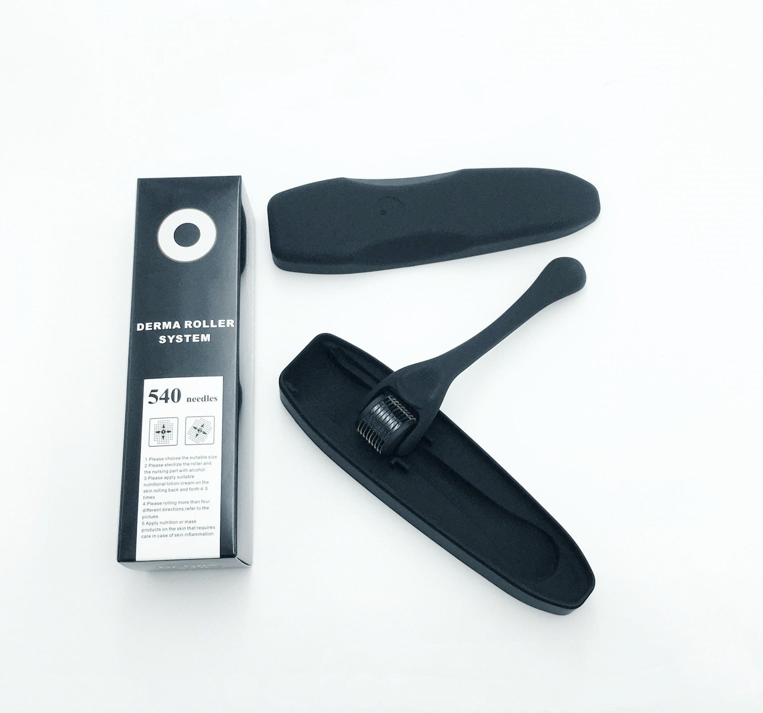My Store Derma Face Roller with stainless steel rollers for facial massage and skin rejuvenation.