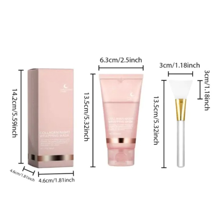 Hydrating collagen peel-off mask from My Store, showing the clear mask with collagen ingredients and smooth application surface.