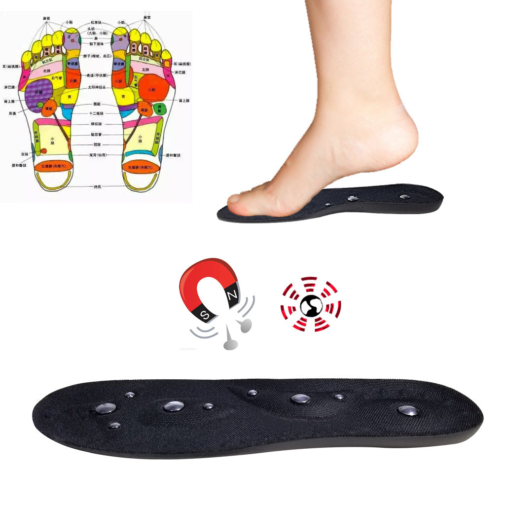 Active Thrive magnetic therapy insole for health and massage, showing the cushioned insole with embedded magnets for relief and comfort.