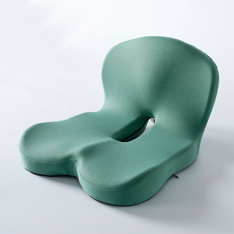 Memory foam backrest cushion from My Store with ergonomic design and adjustable straps for lumbar support.