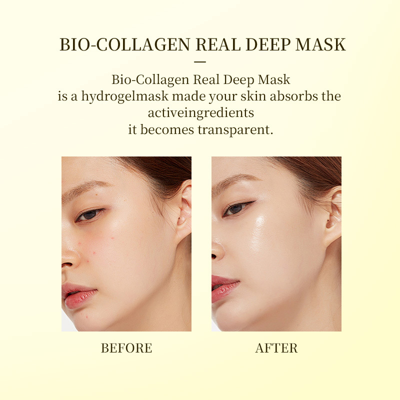 My Store Bio-Collagen Deep Mask showing a luxurious, hydrating facial mask with collagen ingredients in a sleek packaging.