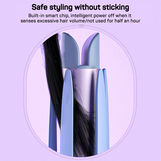 Automatic electric hair curler and waver iron by My Store, showcasing the device with curling barrels and digital controls.