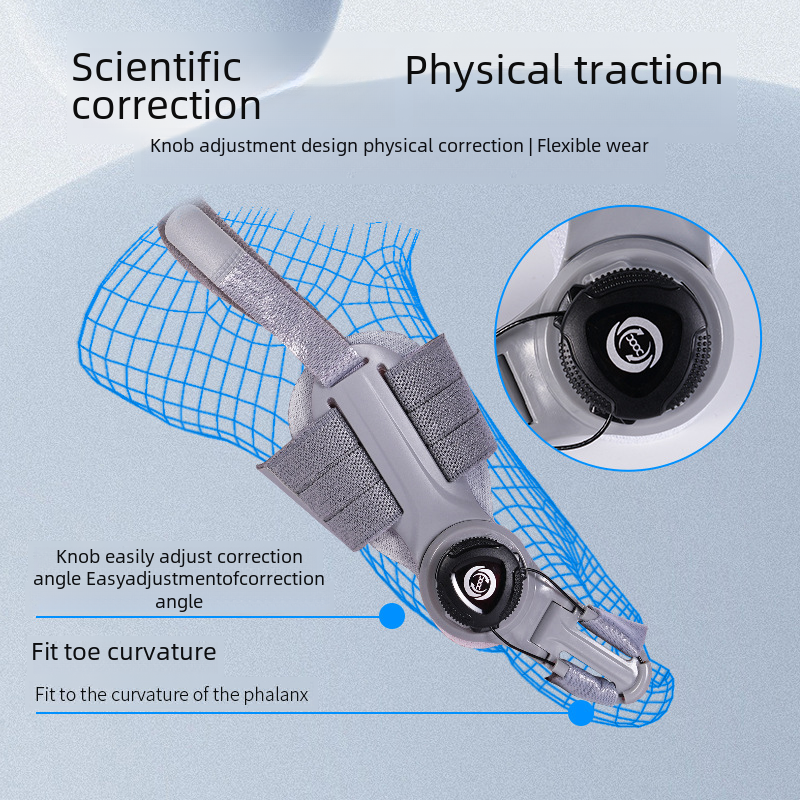 Upgraded adjustable bunion corrector by My Store, showing a comfortable, supportive brace worn on the foot for bunion relief.